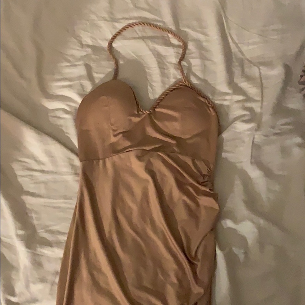 Tiger Mist tan dress